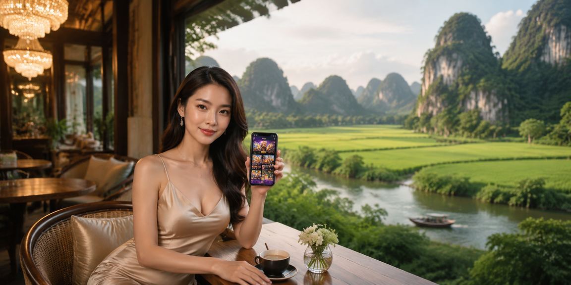 Người dùng Ninh Bình đặt kèo thể thao trực tuyến qua điện thoại tại quán cà phê
