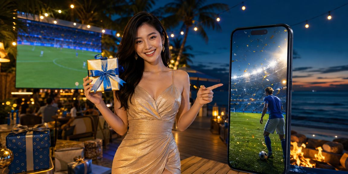 Người hâm mộ bóng đá tại Phú Quốc xem và đặt kèo thể thao trực tuyến trên bãi biển